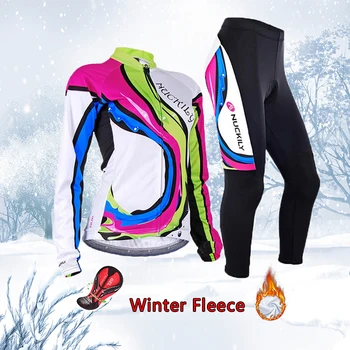 

Women Thermal Fleece cycling clothing winter set 2020 road bike jersey warm kit bicycle clothes female uniform sport suit dress