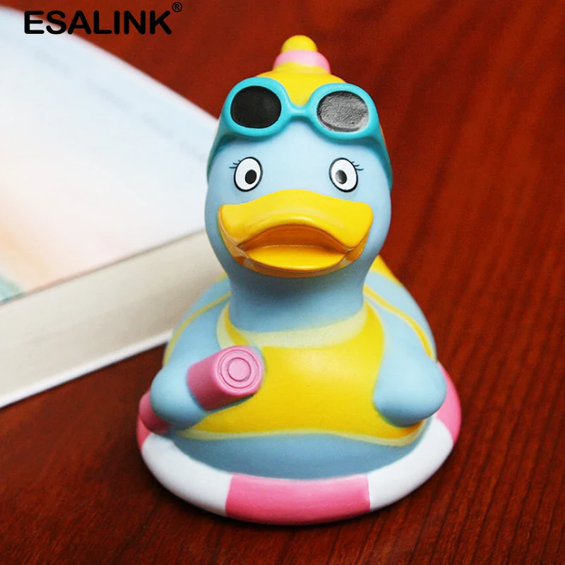 Резиновая утка ESALINK новинка очки хвост Детская Игрушки для ванны детская игрушка