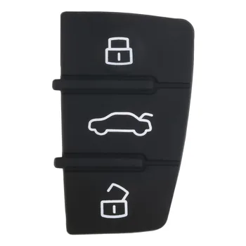 

New Hot Repair 1 pcs Remote Key FOB 3 Button Rubber Pad Replacement Fits for A3 A4 A6