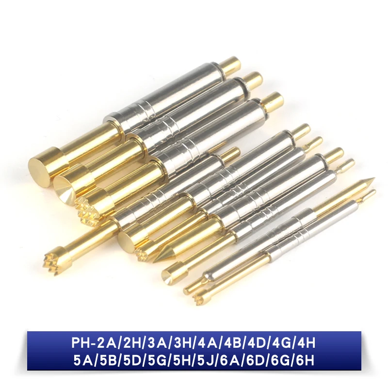10Pcs/2Pcs Testing Contact Probes Pin PH-2A/2H/3A/3H/4A/4B/4D/4G/4H/6A/6D/6G 5A Retractable Spring Test Probe Pogo Pin
