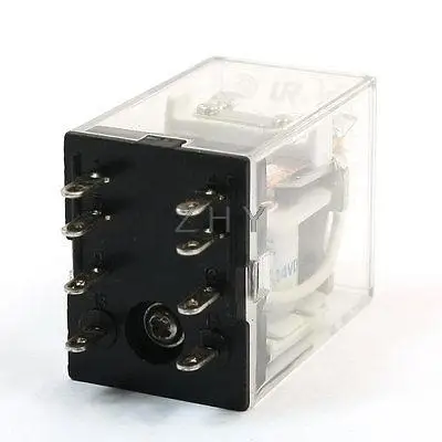 

DC 24V Coil Volt 7A Plastic Shell 14 Pin 4PDT Electromagnetic Relay
