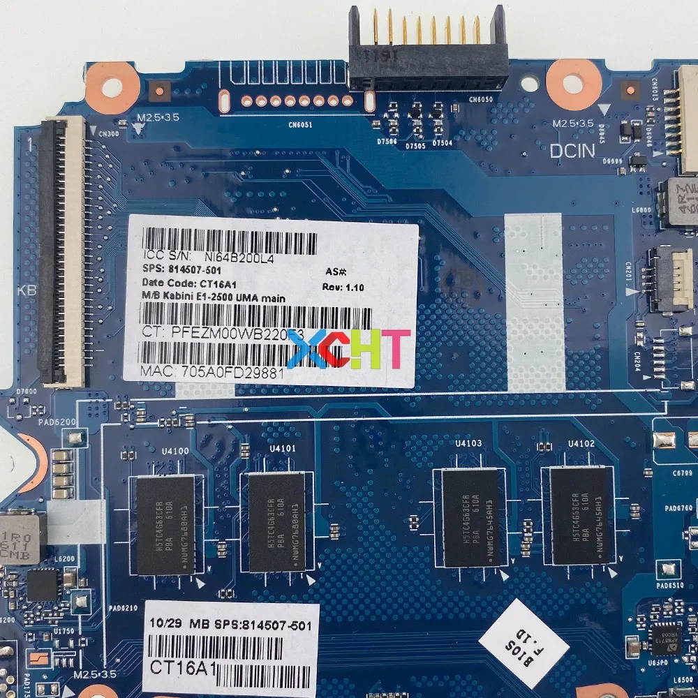 Материнская плата для ноутбука hp NoteBook 14 14-AF Series 814507-501 814507-001 6050A2731301-MB-A01 w E1-6015 cpu 2 GB/ram PC