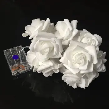 

2M 20LED Battery Powered LED String Lights Rose Flower Party Event Christmas Birthday Decorative String Light