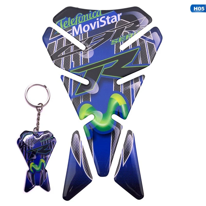 3D HRC полимерный гель бак мотоцикла Pad наклейка эмблема для YAMAHA R1 R6 XJR YZF+ брелок - Цвет: CWS0719H05