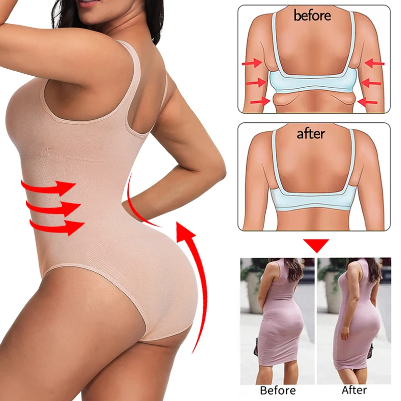 best tummy control shapewear uk Women Bodysuits Shapewear Shaping Full Body Shaper Tank Tops Waist Trainer Corset Camisoles Slimming Underwear Fajas Colombianas best shapewear for women