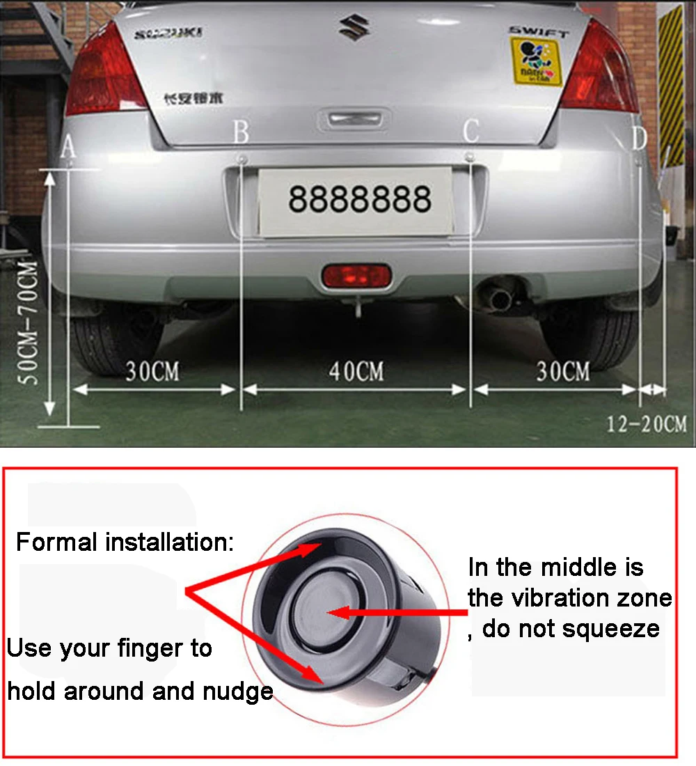 Karadar 4 датчика s зуммер 22 мм Автомобильный датчик парковки Комплект обратный резервный радар звуковой сигнал Индикатор зонд-монитор системы