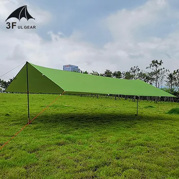 

3F UL GEAR Ultralight Tarp Outdoor Camping Sun Shelter Shade Awning 15D Silver Coating Pergola Waterproof Beach Tent