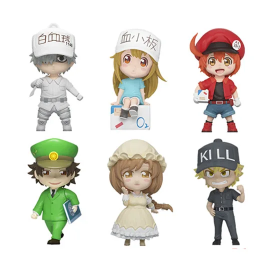 

Cute 6-Work Cells Platelet-Leukocyte Red Blood Cell Macrophages Dendritic Cells Capsule Toy