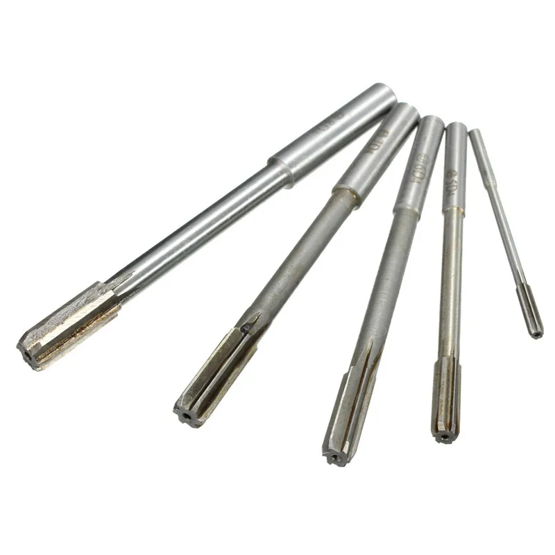 5pcs/Set HSS D4 Machine Reamer Straight Shank Milling Reamers Precision Chucking Machine Cutter Tool 3/5/6/7/8mm Reamer