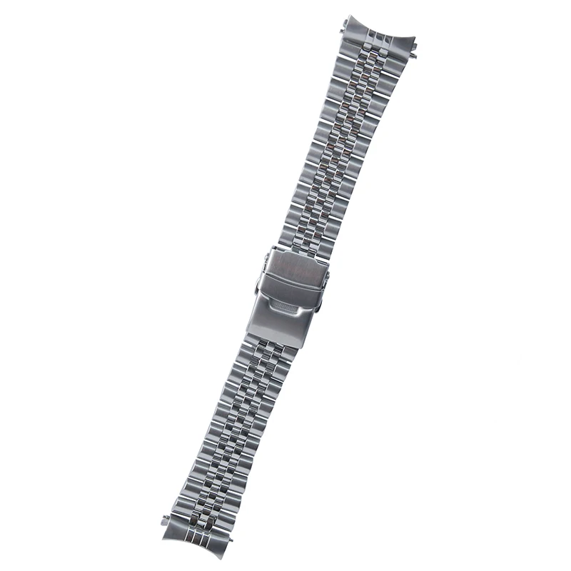 22 мм Устрица однотонные Нержавеющая сталь ремень для подводного плавания SKX007 SKX009 двойная надежная застежка с замочком на ремешке