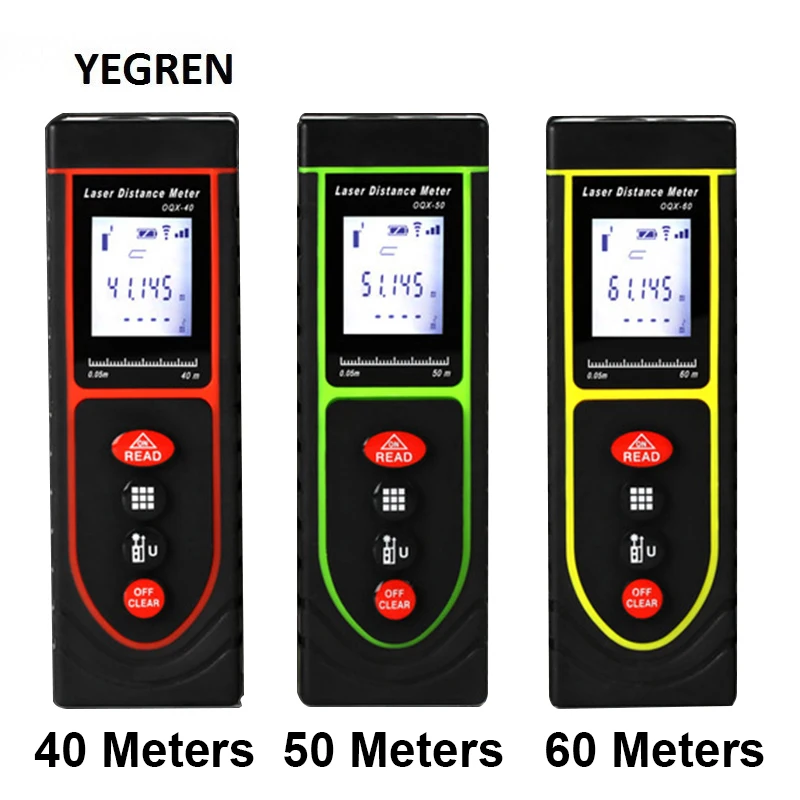 40/50/60 Meters Infrared Rangefinder MINI Laser Range Finder with Backlight Digital Ruler Indoor Distance Volume Measurer | Инструменты