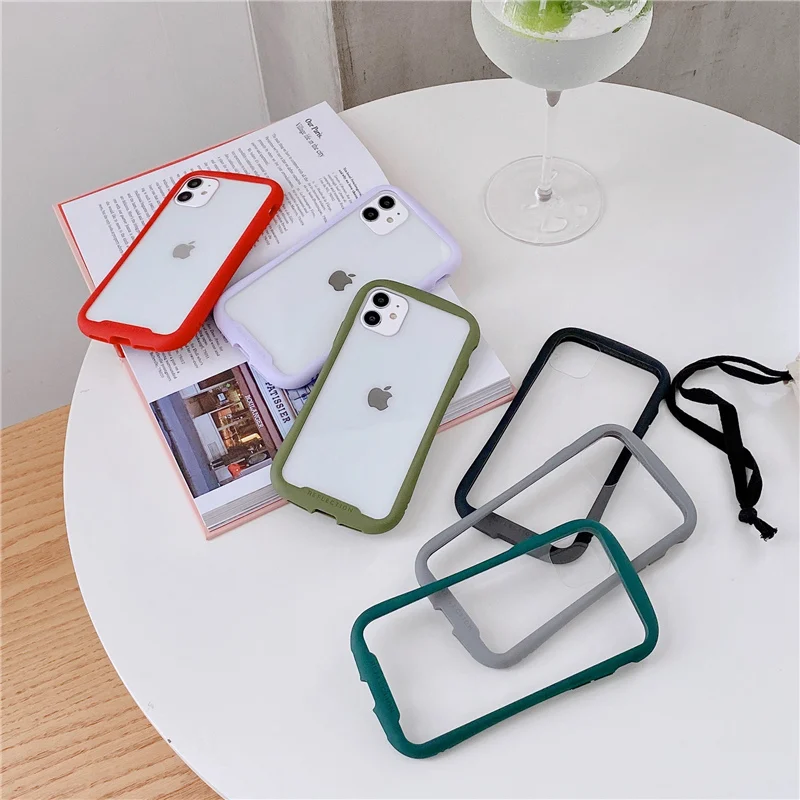 iphone 13 mini case clear iFace Transparent Bumper Shockproof phone Cace For iphone 13 12pro max X XR XS Max 7 8 Plus SE2 11 Anti-Drop Back Cover best iphone 13 mini case