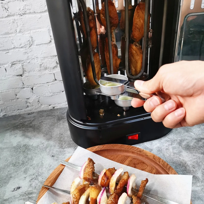 1000W Smokeless electric skewers machine automatic rotating electric oven smokeless small oven 220V/50HZ