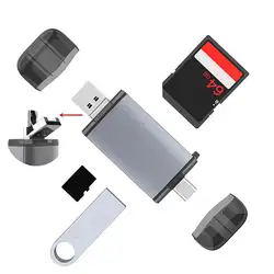 Micro USB TF считыватель карт памяти USB 2,0 OTG адаптер для U флэш-диск мышь для ПК компьютер Android смартфонов