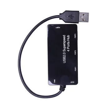 

Usb 2.0 Hi-Speed 4-Ports Splitter Hub Adapter For Pc Computer Notebook Phone Black