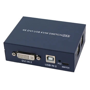 

2 Port Hdmi Kvm Switch Dual Monitor 4K@30Hz with 2 USB 2.0 Hub Support Hdcp Wireless Keyboard & Mouse and Hotkey Switch