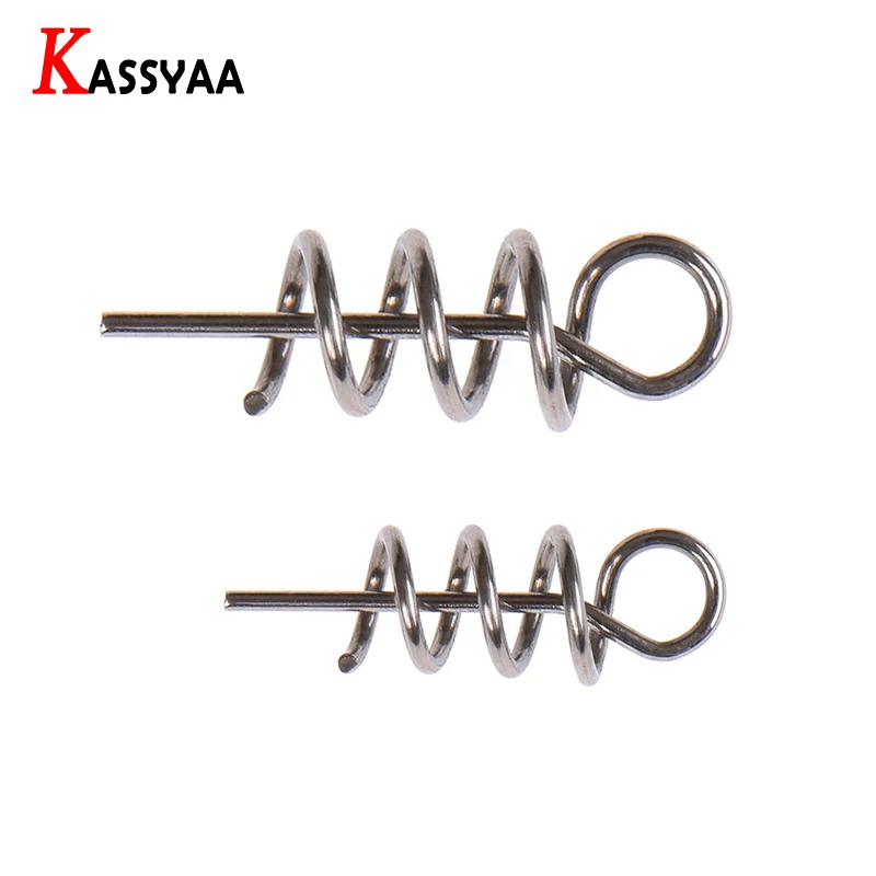 

Fishing Spring Pins 15mm 0.1g 35mm 0.7g Small Big Fishing Hook Centering Pins Fixed Latch Needle Twist Lock For Soft Lure Bait
