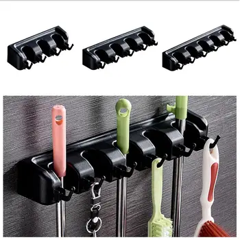 

Multifunction Wall Hanging Drain Storage Rack with Hanging Hook Mop Broom Holder Easy Wall Mount Storage for Organizing Garage