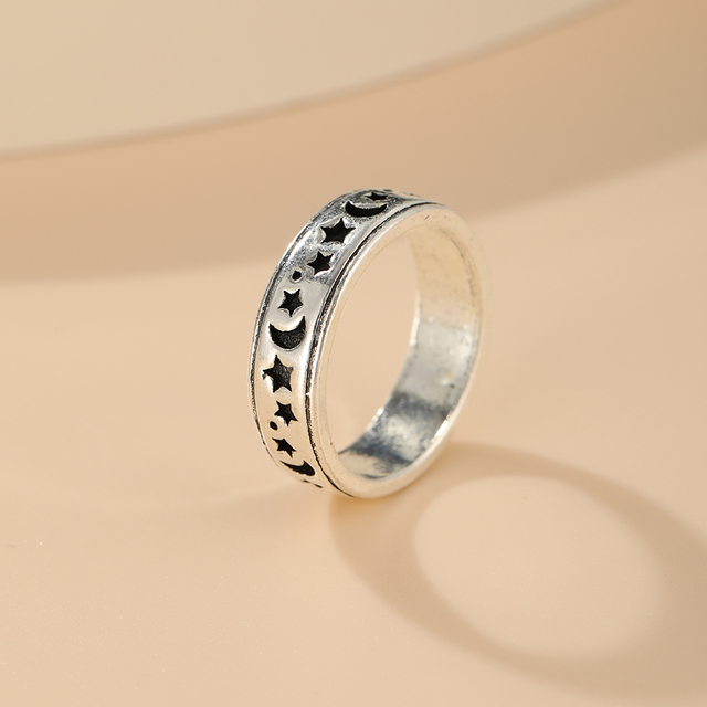 Silver Plated Angel Wings Ring for Womens Gothic Punk Steampunk Heart Butterfly Skull Ring Sets Party Jewelry 2021