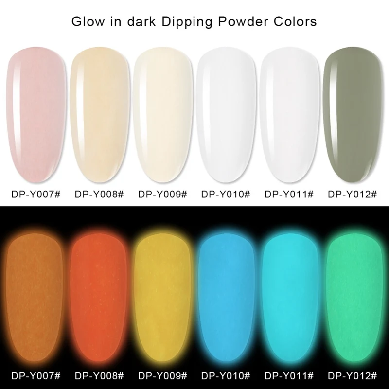 1g Ultrafine Fluorescent Nail Powder Neon Phosphor Colorful Nail Art Glitter Pigment 3D Glow Luminous Dust Decorations