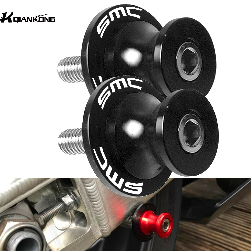 

With SMC LOGO Motorcycle CNC Swingarm Spools Slider 6/8/10mm Swing Screw Sliders For KTM 690 SMC SMCR 2013 2014 2015 2016 2017