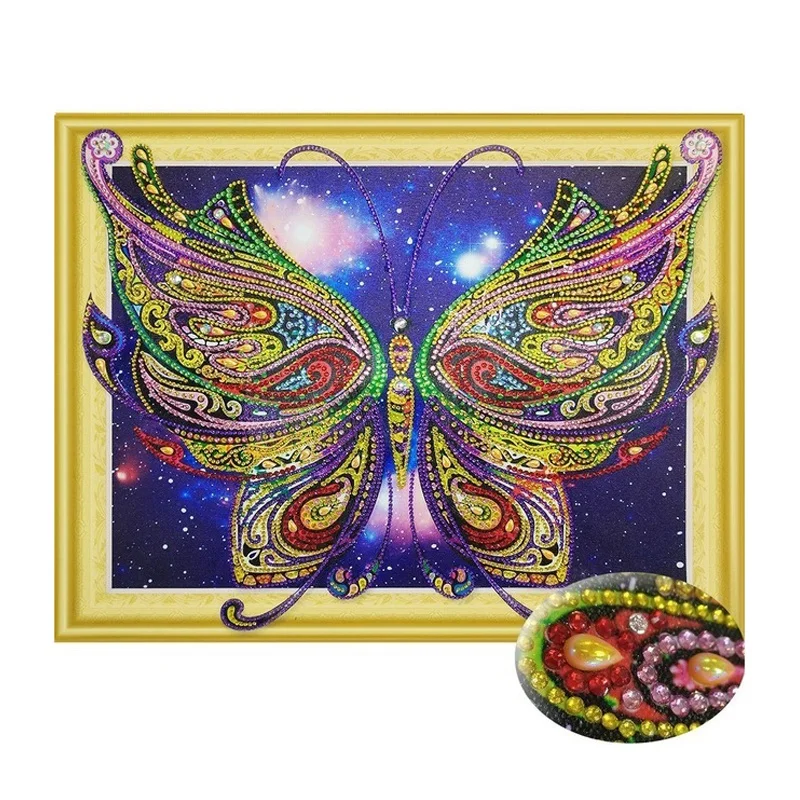 

Special Shaped Diamond Painting Butterfly Picture Of 5D DIY Diamond Embroidery Animal Home Decor 30*40cm