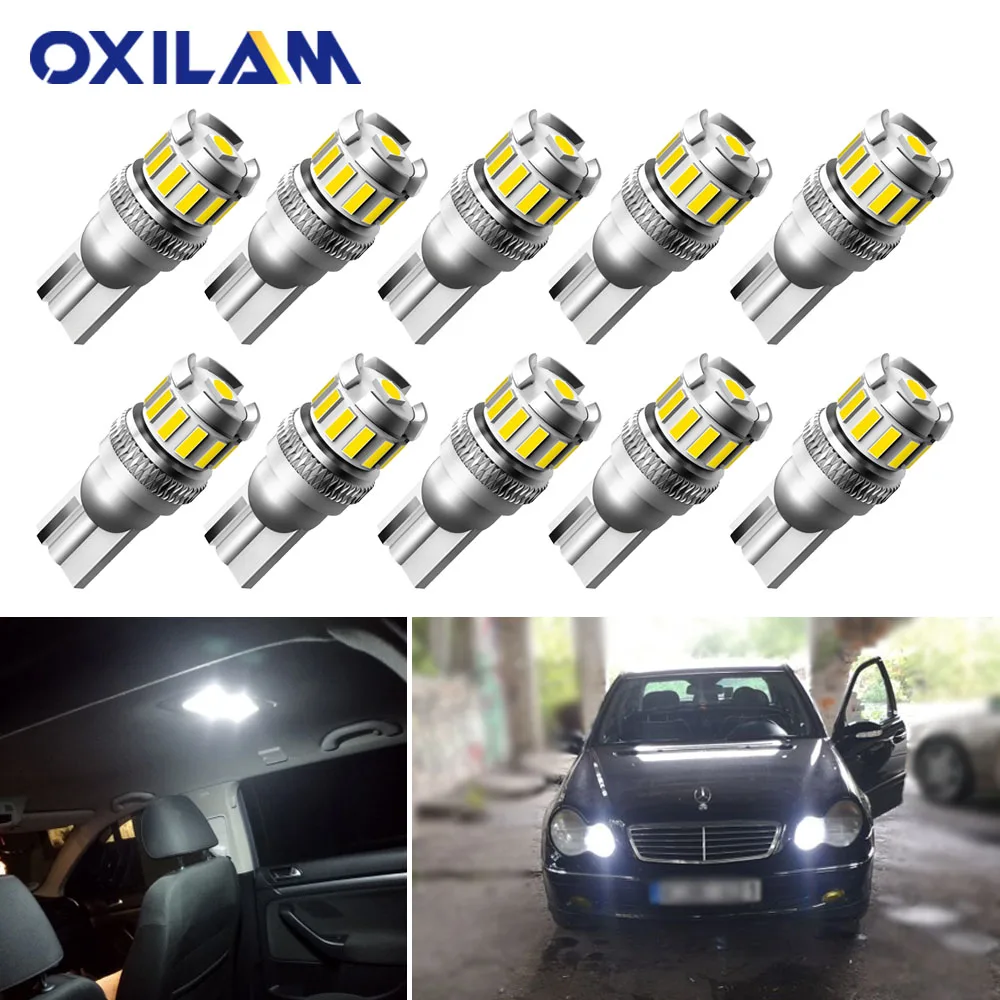 10 шт. Canbus W5W T10 светодиодный Белый Подсветка салона лампы для Mercedes Benz W205 W210 W212 W221 W202