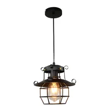 Вечерние потолочный светильник настенный Железный кулон бар для E27 лампы в форме металлической птичьей клетки современный подвесной светильник в декоративной Лофт Винтаж дома светильник люстра лампа