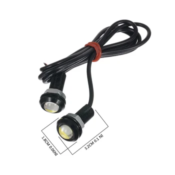 

18mm light Car ultra-thin waterproof led eagle eye light high power eagle eye reversing light daytime running 9W-18MM