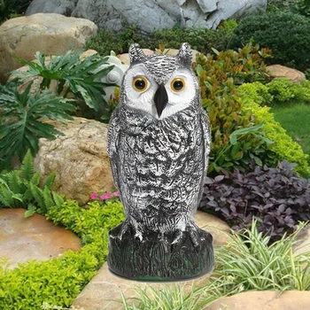 

Outdoor Hunting Plastic Fake Owl Crow Decoys Garden Yards Ornaments Scarecrow Pest Deterrent Repeller Garden Bird Scarecrow