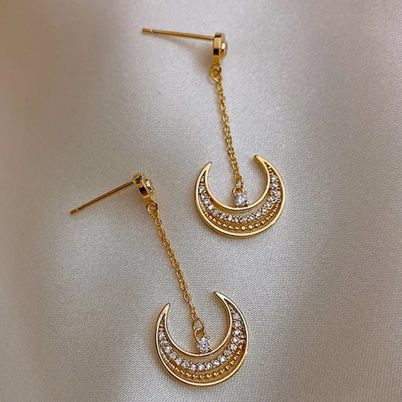 2020 Новые поступления Лидер продаж модные серьги-цепочки Broncos Bijoux звезда луна