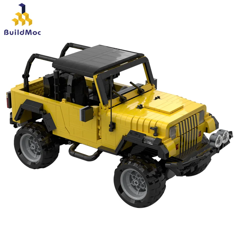 

Buildmoc Creator Mechanical Pull Back Jeeped Off-road Vehicle Building Blocks For City Technic Car B