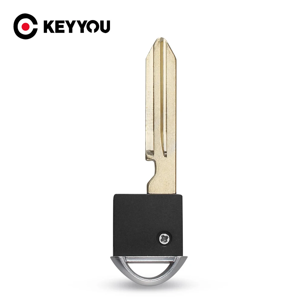

KEYYOU 15x Remote Smart Prox Emergency Insert Fob Uncut Blade Insert Car Key For Nissan Infiniti New