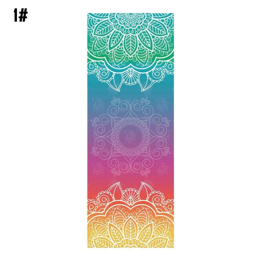 Yoga Blanket Mandola Print Thick Non-Slip Pilates Workout Exercise Gym Home Yoga Mat Towel Sit-Ups Camping Picnic Mats 18368cm (1)