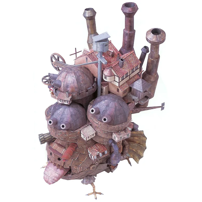 

English Anime Garage Kit Papercraft-Shape Miyazaki Related Products Decoration Howl's Moving Castle 3D Papercraft DIY Gift