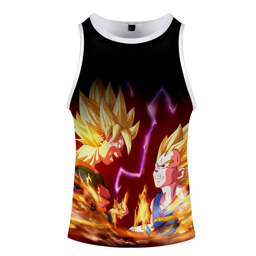 Крутая верхняя одежда Goku, 3D, Harajuku, модный Жемчуг дракона, Харадзюку, крутая новая уличная майка, топы без рукавов, модные летние крутые мужские топы