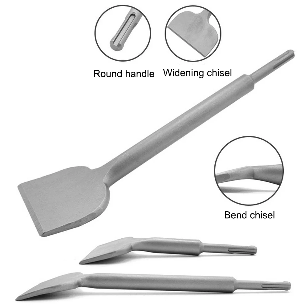 Tile Chisel SDS Plus Shank Cemented Carbide Use with Rotary/Demolition Hammer for Removal Tile/Mortar/Welding Spatter | Инструменты