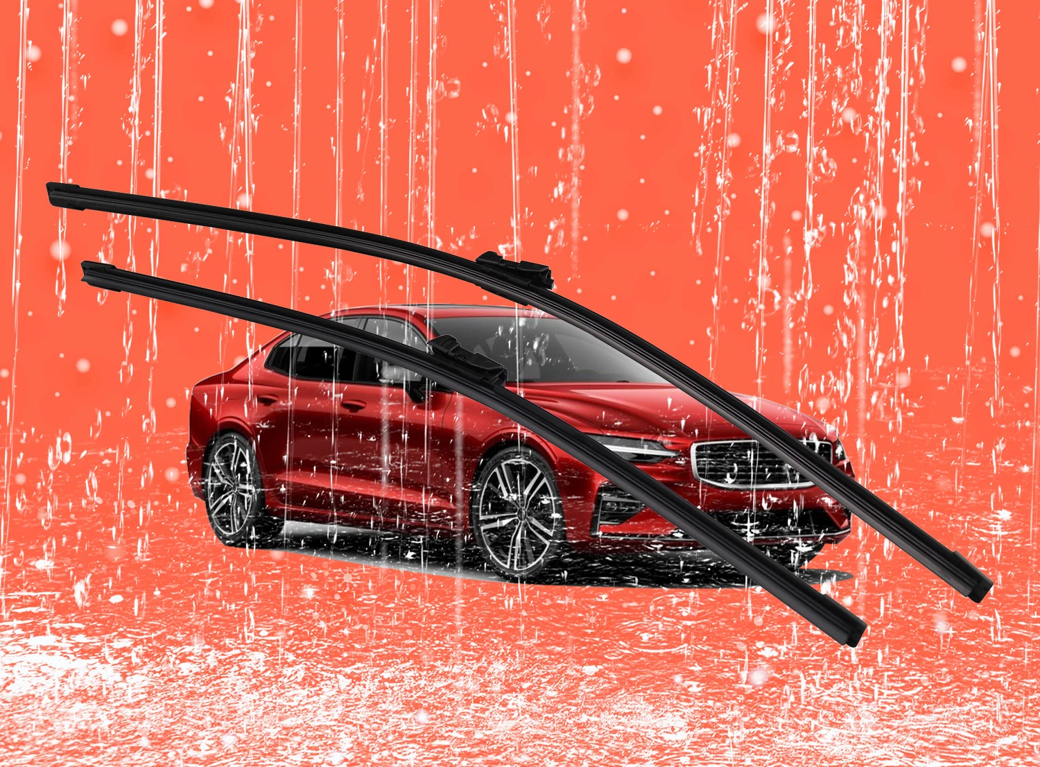 2 Pcs Front Windshield Bracketless Wiper Blades Set 26"+20" Fit For