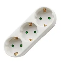 NeProfessional, 3 порта, штепсельная вилка Европейского типа для преобразования, 1-3 способа, розетка европейского стандарта, адаптер, конвертер, разъем для путешествий