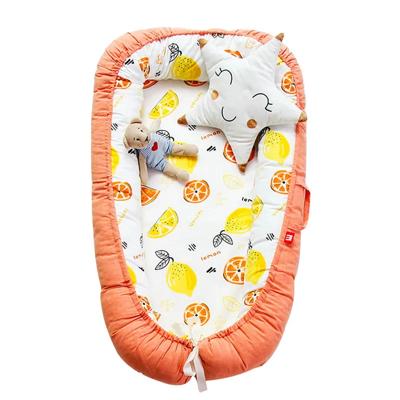 80*50 см детская кровать-гнездо, переносная кроватка, дорожная кровать для малышей, хлопковая Колыбель для новорожденных, детская люлька