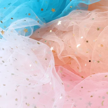 

25yard Glitter Star Organza Mesh Tulle Roll Crystal Yarn Spool For Wedding Birthday Party Decoration DIY Tutu Dress Tulle Fabric