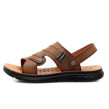 

sandalen sandale sport hollow sandalhas walking rubber slippers luxury shoe sandals cuero playa homme praia masculina 44 in em