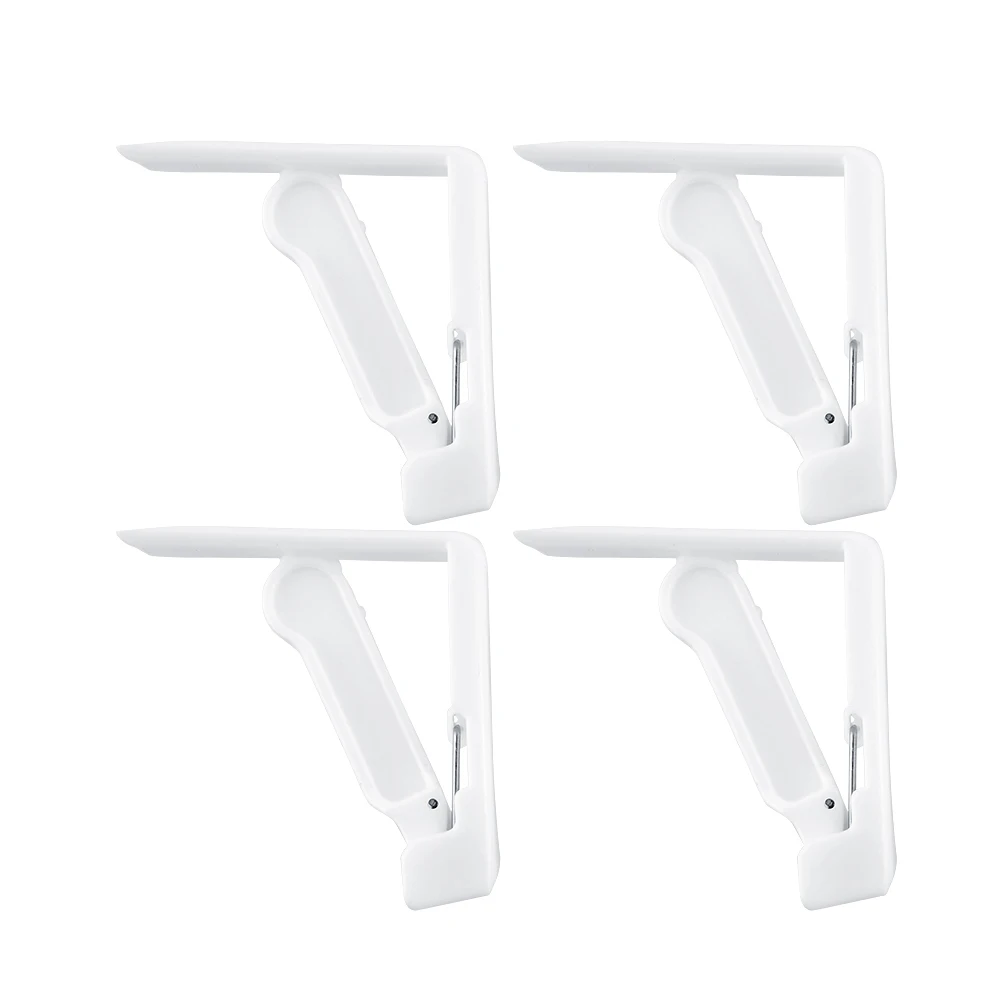 4pcs Tablecloth Holder PP 5.7cm*5.7cm*1.7cm Tablecloth Clamps Kitchenware Wedding Promenade Table Cover Kitchen Supplies White