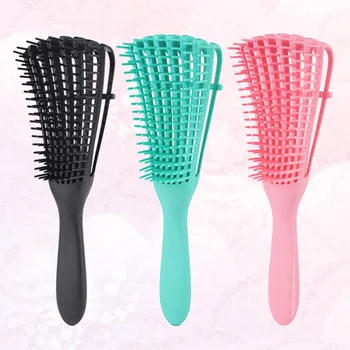 

3 pcs Hair Combs Hollow Head Massage Octopus Creative Plastic Hairdressing Comb Detangling Brush for Home