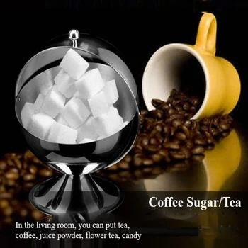 

Storage Bottles Stainless Steel Kitchen Spherical Sugar Cans Reversible Seasoning Jars Solid Seasoning Box Storage Bottle