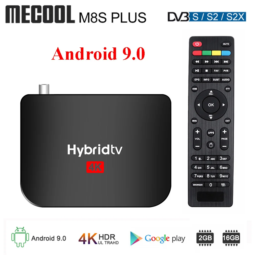 Приставка Смарт-ТВ Mecool M8S PLUS Android 9 0 2 + 16 ГБ 4K | Электроника
