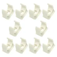 10 шт. 20 мм диаметр белый ПВХ водопроводные шланги зажимы фитинги
