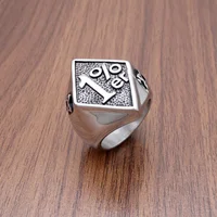 Punk Cool 316L Stainless Steel Silver Color Black Golden Plated 1% er Number Ring Boy Motorcycle Biker Band Party Rings 2