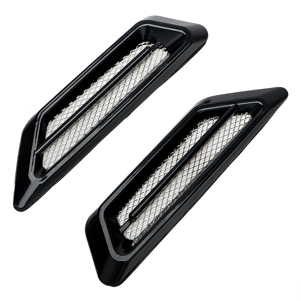 

1 Pair Side Mesh Cover Universal Shark Gills Auto Sticker Hood Bonnet Car False Air Outlet Decoration Stickers