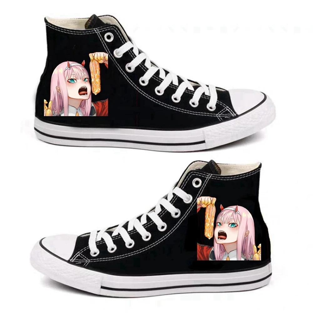 

High-Q Unisex Anime Cos DARLING in the FRANXX Lovers Casual 3D plimsolls canvas shoes DARLING in the FRANXX rope soled shoes